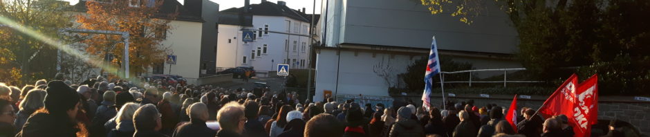 Gedenkveranstaltung anlässlich des 81. Jahrestags der Zerstörung der Synagogen in Deutschland in Siegen